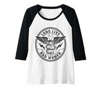 Mujer Diseño Vintage de Bad Women Snake Dagger Camiseta Manga Raglan