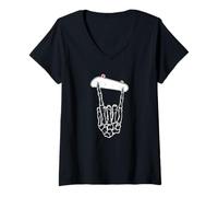 Mujer Diseños de diapasón Jump Rock on Camiseta Cuello V