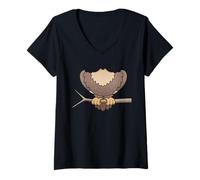 Mujer Disfraz de búho sin cabeza para Halloween Camiseta Cuello V