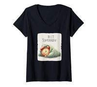 Mujer Disfraz de discurso Nice Do It Tomorrow para niños y niñas Camiseta Cuello V