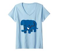 Mujer Disfraz de Elefante Camiseta Cuello V
