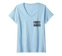 Mujer Disfraz de Forestal para la aplicación de la Ley de Vida Silvestre Camiseta Cuello V