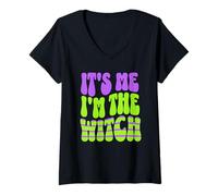 Mujer Disfraz de Halloween para Parejas It's Me I'm The Witch Matching Camiseta Cuello V