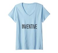 Mujer Disfraz de Halloween Simple adjetivo de una Sola Palabra inventivo Camiseta Cuello V