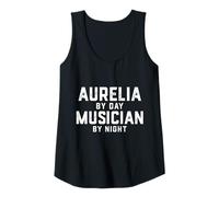 Mujer Disfraz de músico Aurelia Gen Z Canción Musical milenaria Aurelia Camiseta sin Mangas