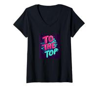 Mujer Disfraz de Nice To the Top para niños y niñas Camiseta Cuello V