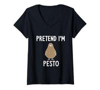 Mujer Disfraz de pingüino de Pesto para niños y mujeres Camiseta Cuello V