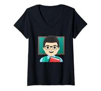 Mujer Disfraz de Profesor Camiseta Cuello V