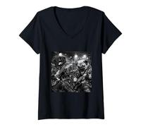 Mujer Disfraz de Pug Divertido para niños y niñas, diseño Retro de Meme de Pugzilla Blast Camiseta Cuello V