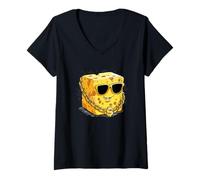 Mujer Disfraz de Queso Rico para niños y niñas Camiseta Cuello V