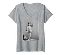 Mujer Disfraz de Ringo Starr Alrededor de los Beatles Francis Drake 1964 Camiseta Cuello V