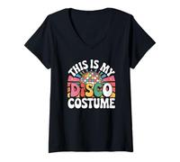 Mujer Disfraz de This Is My Disco, 70, Funky Party, 70, 60, Groove Camiseta Cuello V