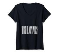 Mujer Disfraz de trillonario en Camino a mi Primer billón de dólares Camiseta Cuello V
