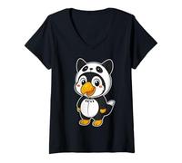 Mujer Disfraz de tucán Kawaii en Panda para niñas y niños Amantes de los tucanes Camiseta Cuello V