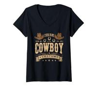 Mujer Disfraz de Vaquera de This Is My Cowboy, Western Country Rodeo Camiseta Cuello V
