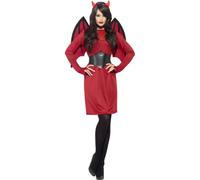 Mujer Disfraz Diablo Halloween Satánico Bruja Demonios Conjunto Disfraz Adulto