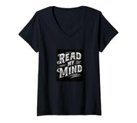 Mujer Disfraz Genial de Read my Mind para los Amantes del Habla Camiseta Cuello V