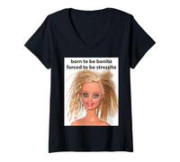 Mujer Disgusted Face Meme Doll Babe X Only Bonita Baby Love Fans Camiseta Cuello V