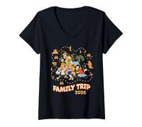 Mujer Disney A Goofy Movie Family Trip 2026 Matching Vacation Camiseta Cuello V