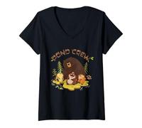Mujer Disney and Pixar's Hoppers Pond Crew Beaver Mabel & Friends Camiseta Cuello V