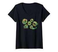 Mujer Disney and Pixar's Hoppers Tom Lizard Moods & Funny Faces Camiseta Cuello V