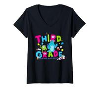 Mujer Disney and Pixar's Monsters, Inc. 3rd Grade Back to School Camiseta Cuello V