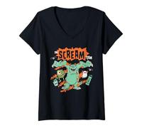 Mujer Disney and Pixar's Monsters, Inc. Halloween The Scream Team Camiseta Cuello V