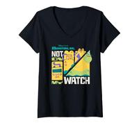 Mujer Disney and Pixar's Monsters, Inc. Roz & CDA Not On My Watch Camiseta Cuello V