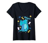 Mujer Disney and Pixar's Monsters, Inc. Sulley Big Pose Collage Camiseta Cuello V