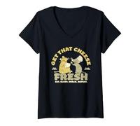 Mujer Disney and Pixar's Ratatouille Remy & Emile Get That Cheese Camiseta Cuello V