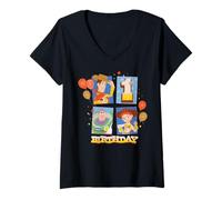 Mujer Disney and Pixar's Toy Story 1st Birthday First B-Day Party Camiseta Cuello V