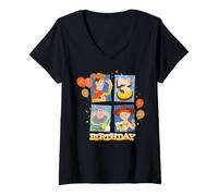 Mujer Disney and Pixar's Toy Story 3rd Birthday Third B-Day Party Camiseta Cuello V