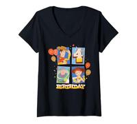 Mujer Disney and Pixar's Toy Story 4th Birthday Fourth B-Day Party Camiseta Cuello V