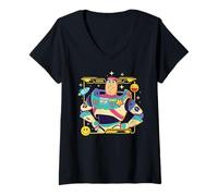 Mujer Disney and Pixar's Toy Story 5 Buzz Lightyear Happy Tech Camiseta Cuello V