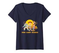 Mujer Disney and Pixar's Toy Story 5 Jessie Buzz Woody Last Rodeo Camiseta Cuello V