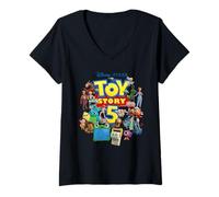 Mujer Disney and Pixar's Toy Story 5 Logo & Character Collection Camiseta Cuello V