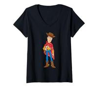 Mujer Disney and Pixar's Toy Story 5 Woody with Poncho Big Pose Camiseta Cuello V