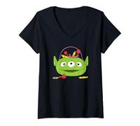 Mujer Disney and Pixar's Toy Story Halloween Alien Pumpkin Bucket Camiseta Cuello V