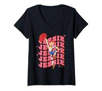 Mujer Disney and Pixar's Toy Story Jessie The Cowgirl Groovy Logo Camiseta Cuello V