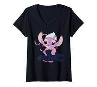 Mujer Disney Angel in Ursula Costume Halloween Disney Villains Camiseta Cuello V