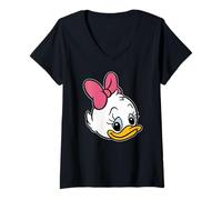 Mujer Disney April Big Face April May & June Duck Trip Matching Camiseta Cuello V
