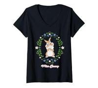 Mujer Disney Bambi Miss Bunny Floral Coquette Style Matching Camiseta Cuello V