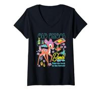 Mujer Disney Bambi Old Skool Take Me Back to the Forest Retro Camiseta Cuello V