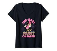 Mujer Disney Best Aunt on Earth Mickey & Minnie Family Trip Camiseta Cuello V