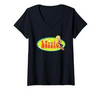 Mujer Disney Channel Lizzie McGuire “Animated Lizzie” Logo Camiseta Cuello V