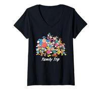 Mujer Disney Classic Characters Family Trip Matching Vacation Camiseta Cuello V