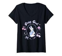Mujer Disney Daisy Duck Love Always Locket Coquette Style Camiseta Cuello V