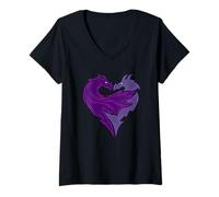 Mujer Disney Descendants 2 Mal Dragon Camiseta Cuello V