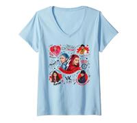 Mujer Disney Descendants: Wicked Wonderland Once Upon a Time Camiseta Cuello V