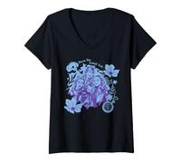 Mujer Disney Descendants: Wicked Wonderland Red Chloe & Pink Camiseta Cuello V